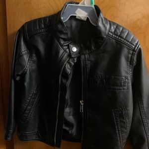 H&M black leather jacket